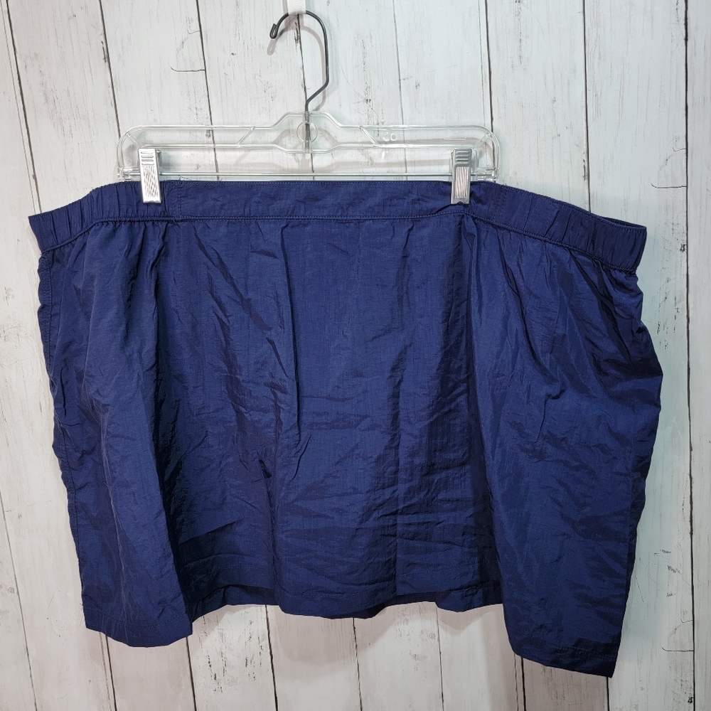 NWOT Swimsuits For All Woman's Blue Swimsuit Skirt Size 26/28 Nylon Skirt.